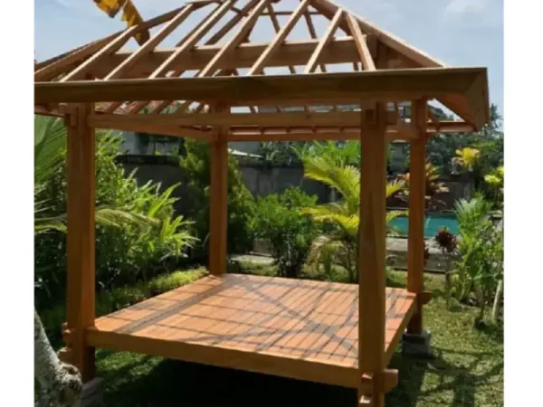 Teak Wood Gazebo with Bali Style 1