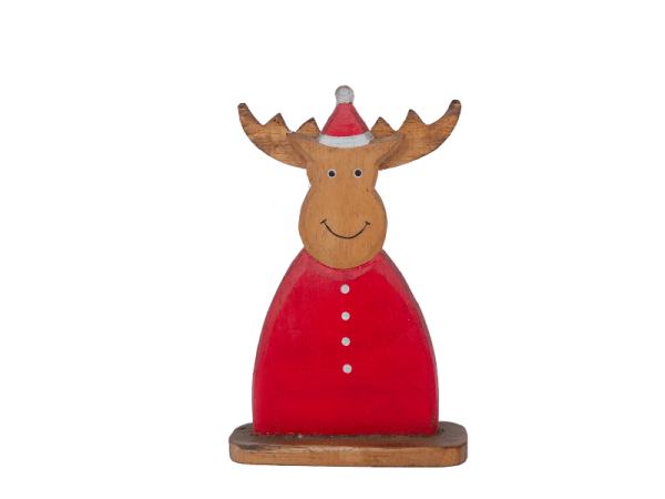 Wooden Christmas Deer With Stand