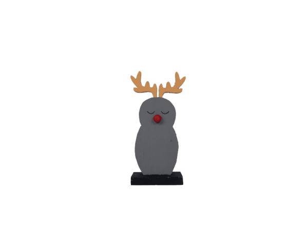 Wooden Deer Christmas With Stand