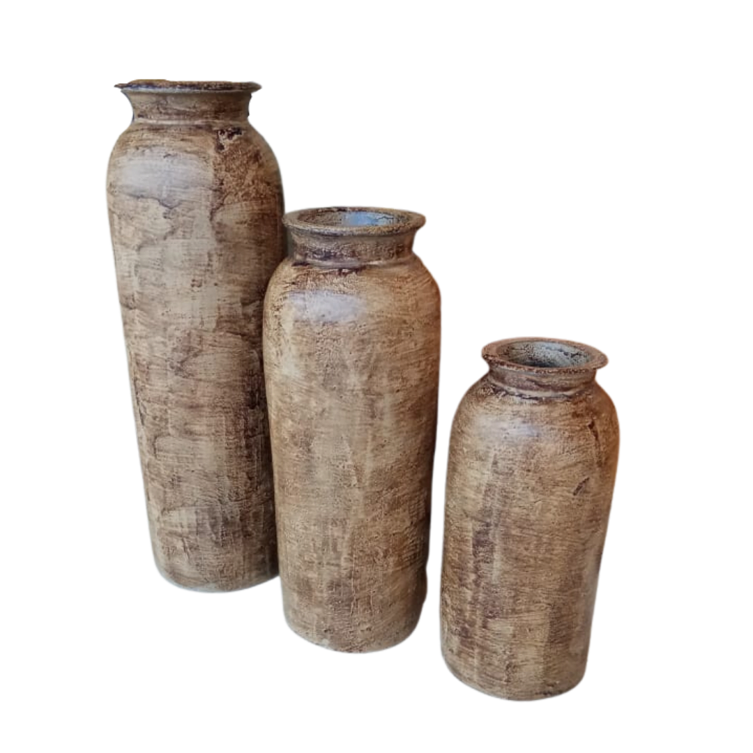 A Set of 3 Painted Lombok Pot - Image 3