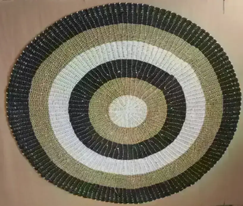 Black White Seagrass Carpet