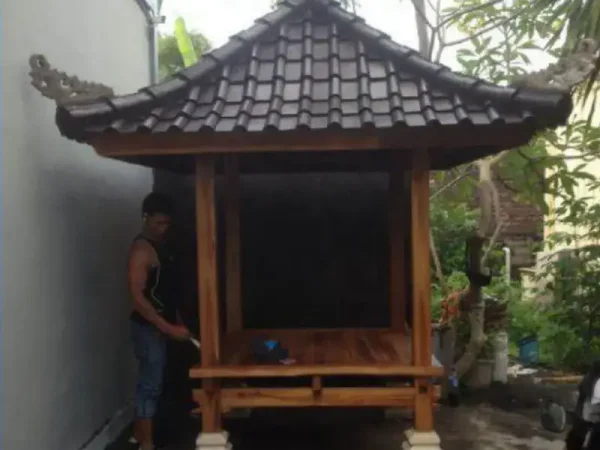 Teak Wood Gazebo with Bali Style 3