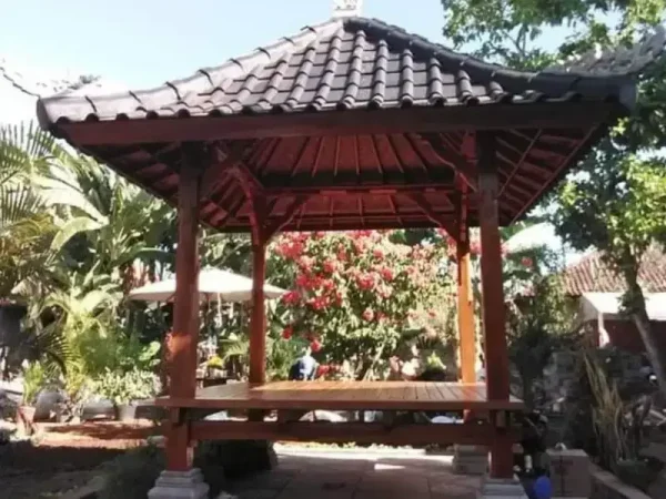 Teak Wood Gazebo with Bali Style 34