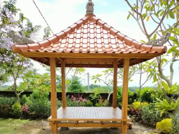 Teak Wood Gazebo with Bali Style 38
