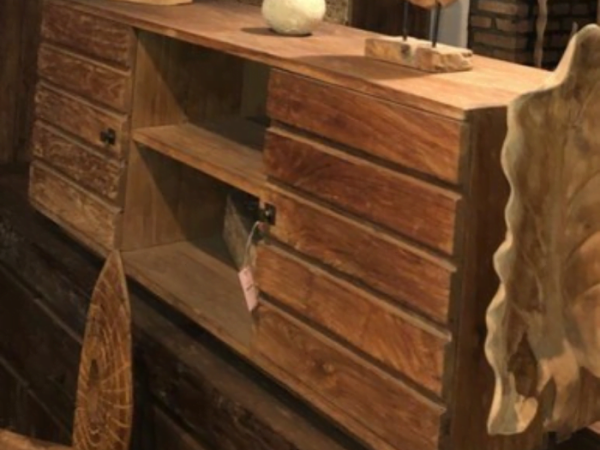 TV Dresser 2 Door 2 Shelf
