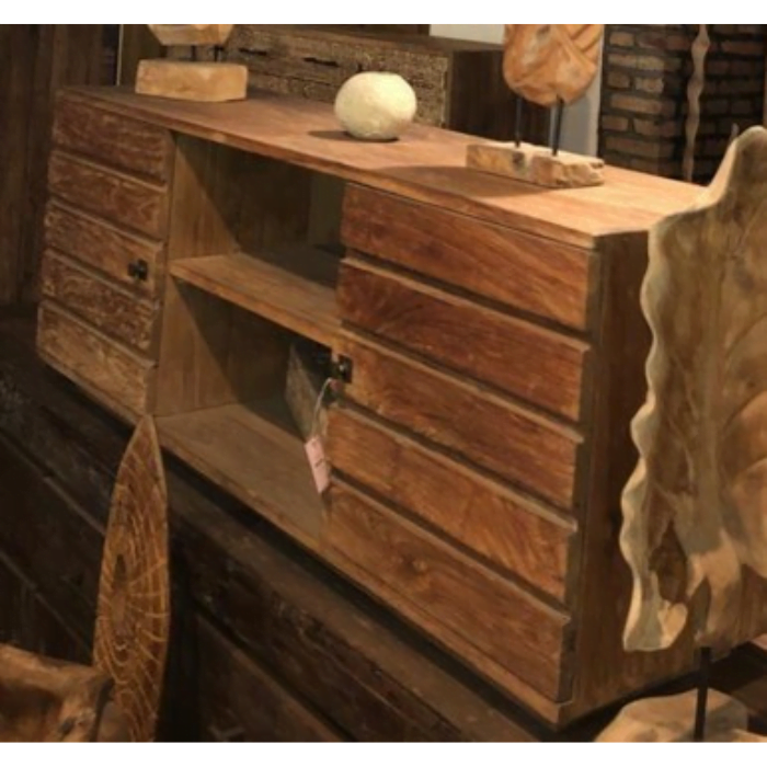 TV Dresser 2 Door 2 Shelf