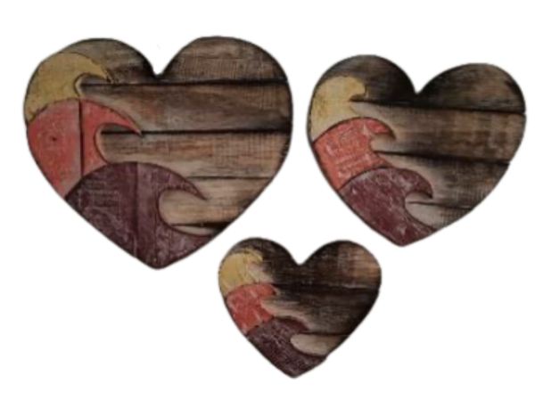 Red Wooden Heart