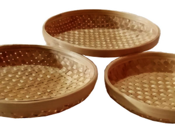 Plateaux creusé en rotin