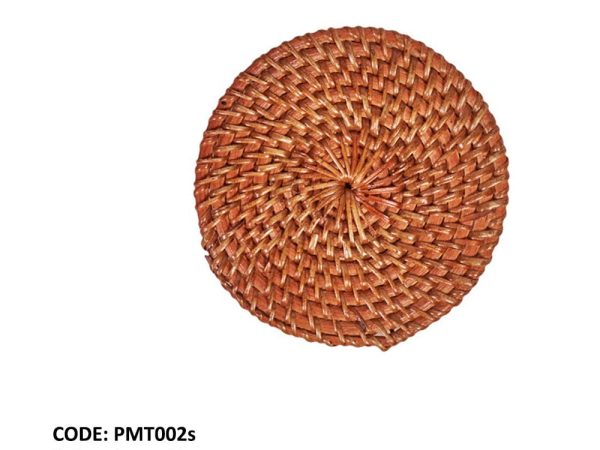 Petit set de table rond en rotin