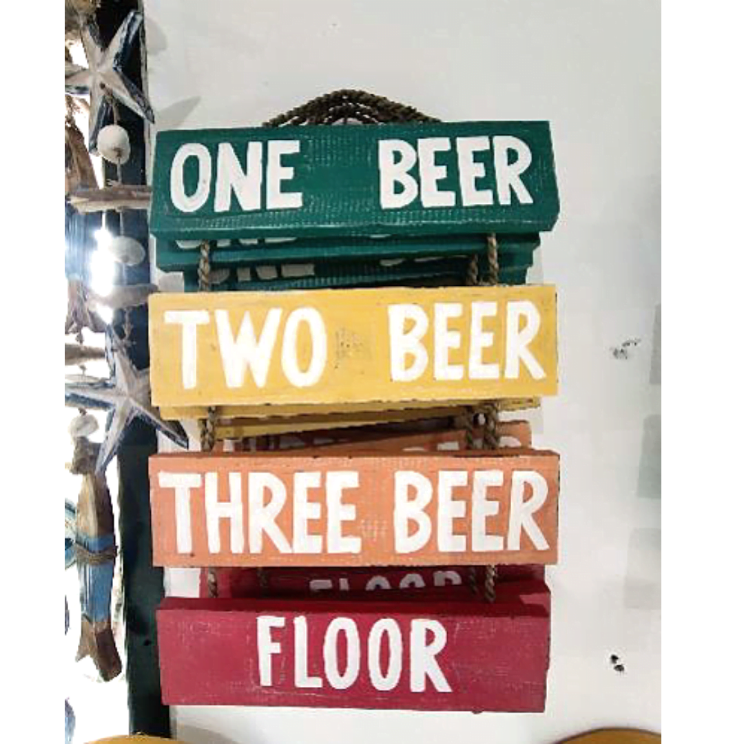 Wall Decor "One Beer, Two Beer, Three Beer, Floor"