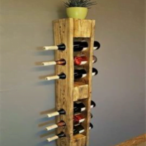 Wall mounted rustic wooden bottle rack - RACK BOTTLE