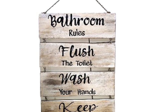Wall Decor " Bathroom Rules"
