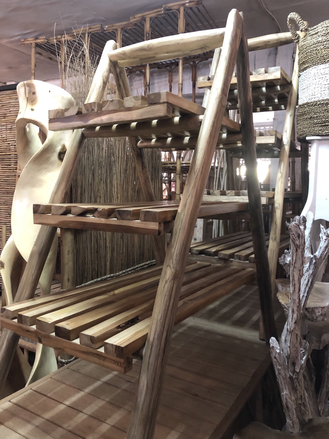 Wooden pyramid racks