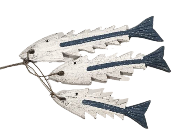 A set Of 3 Wooden Fish