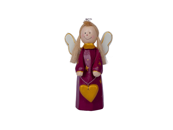 Wooden Angel With Heart