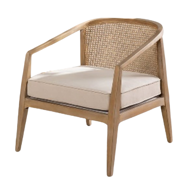 Teakwood Rattan Arm Chair