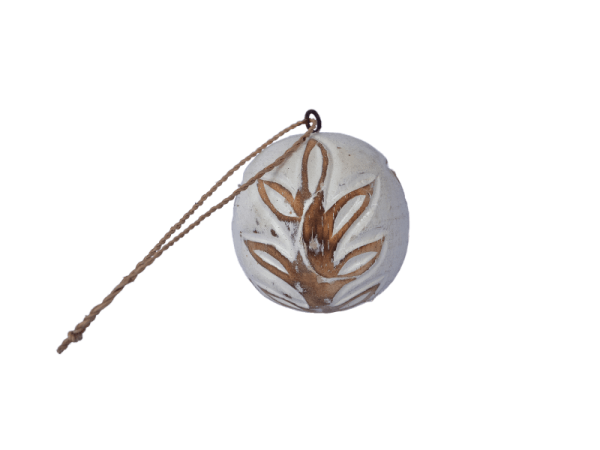 Wooden Ball Xmas Ornament