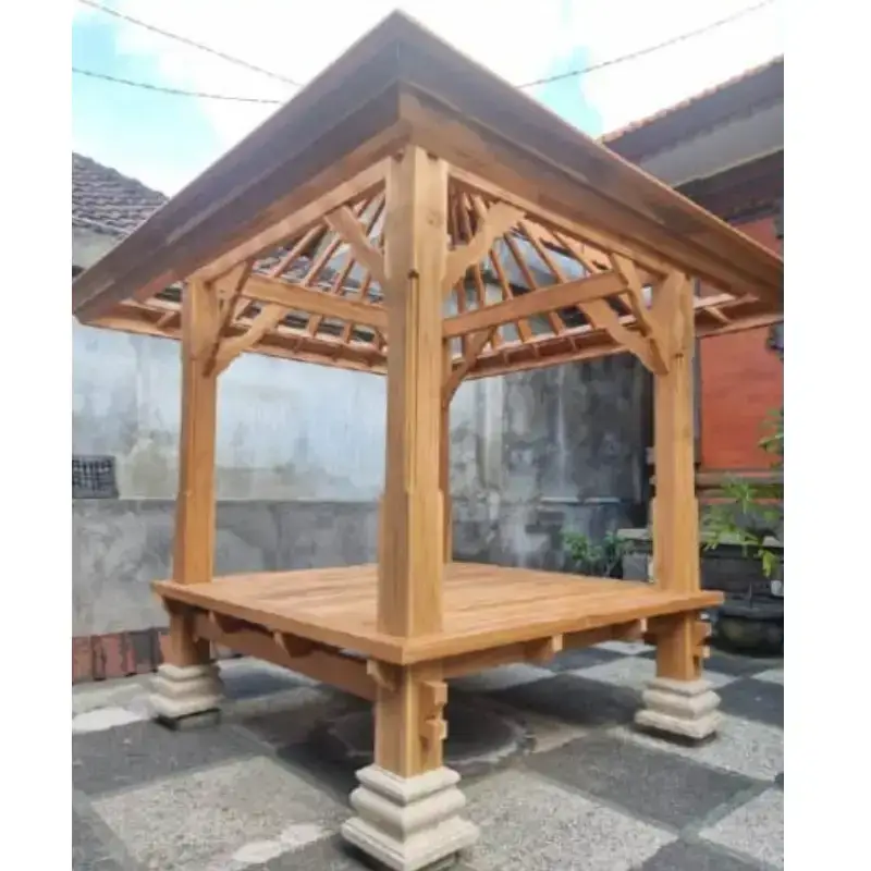 Teak Wood Gazebo with Bali Style 58 - Image 2