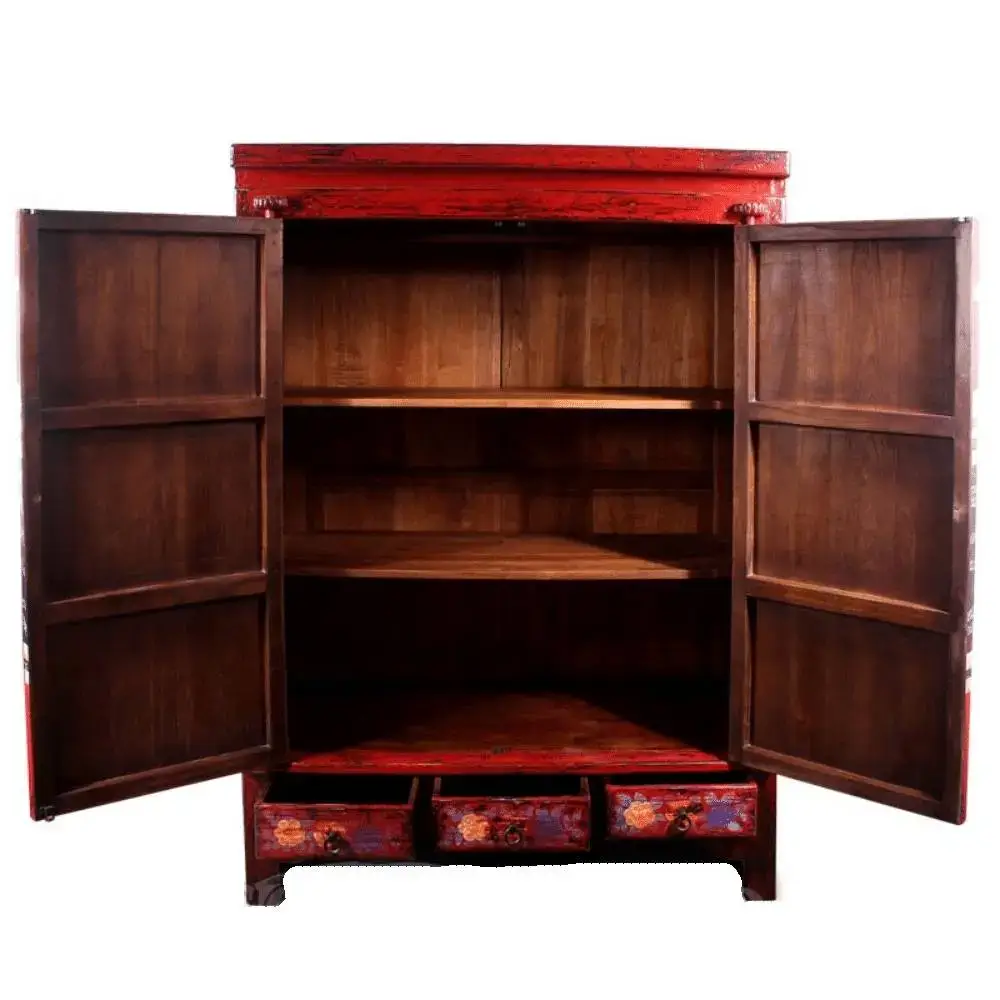 CHINESE CABINET RUSTIC W/MOTIF – Image 2