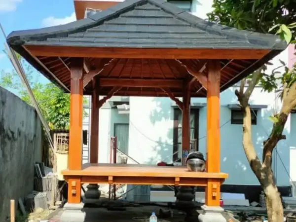 Teak Wood Gazebo with Bali Style 78