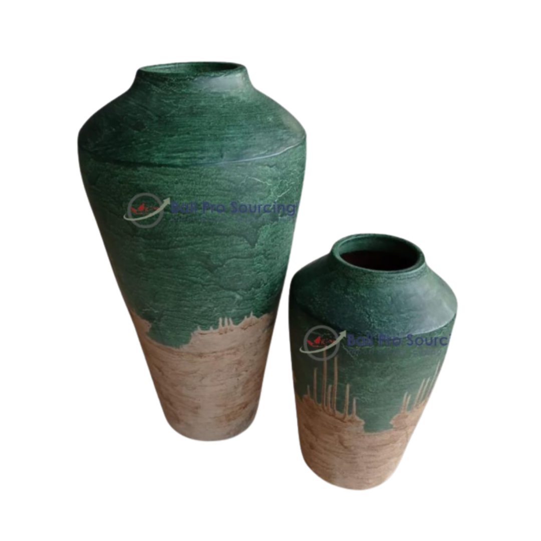 A Set of 2 Painted Lombok Pot - Image 2