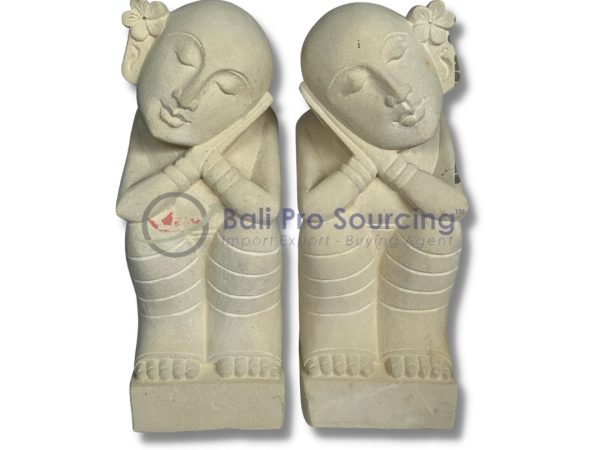 A Set Of 2 Bold Men Statue