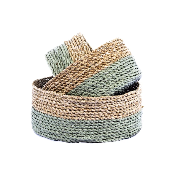 A Set Of 3 Mini Round Basket