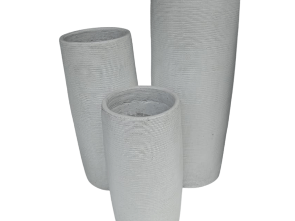 A Set Of 3 White Pot