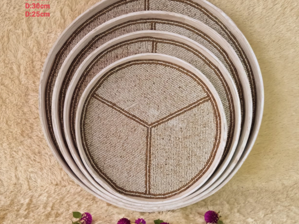 A Set Of 5 Cream Trays