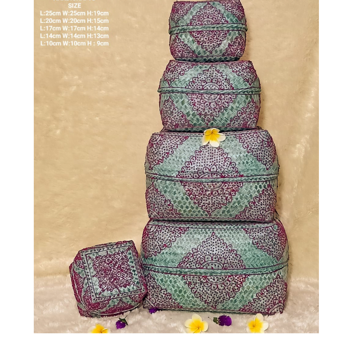 A Set Of 5 Bamboo Box – Image 3