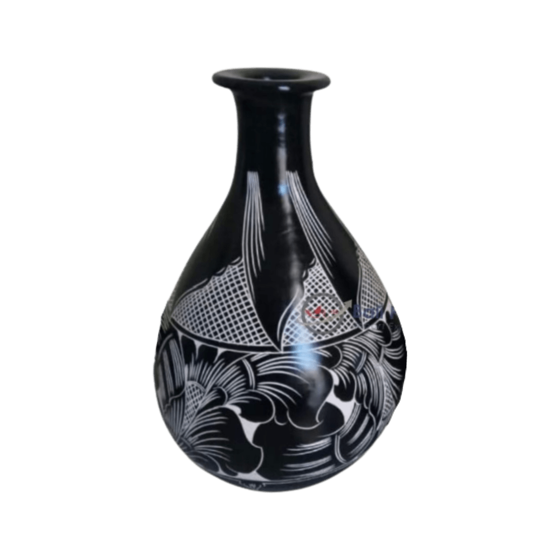 Batik Long Neck Black Lombok Pot