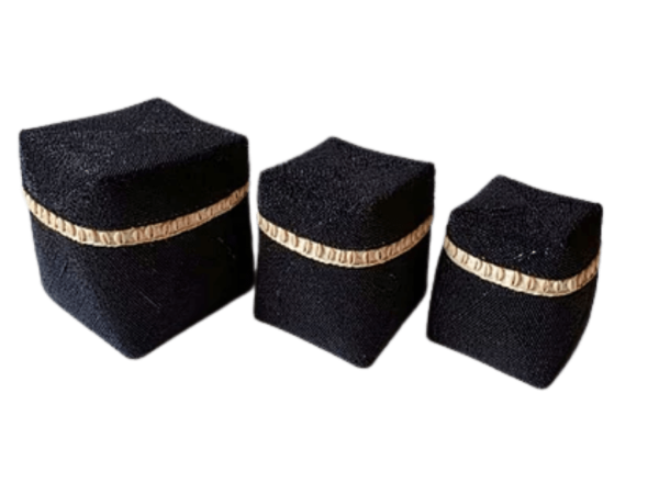 Black Traditional Bali Box With Sea Shells