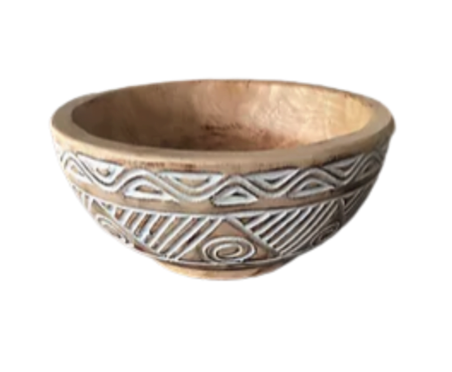 Carved bowl - Vasque sculptée Tribal de 27.5
