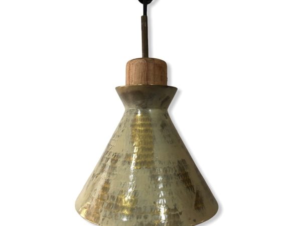 Conical pendant lamp in copper - Lampe suspension Conique en Cuivre