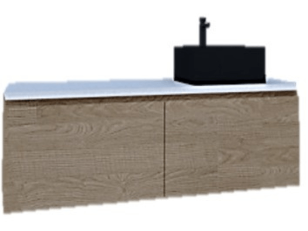Floating bathroom vanity unit (wood part only)