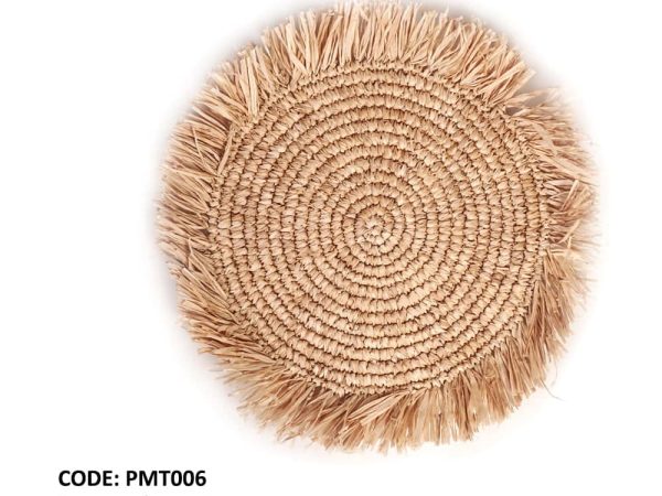 Grand set de table rond en Jonc de mer