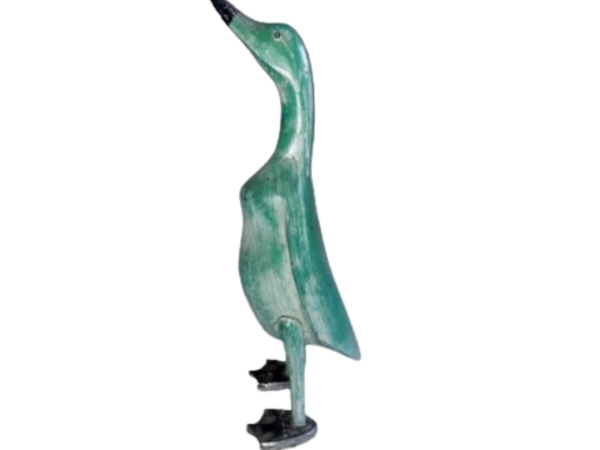 Green Naked Wooden Duck