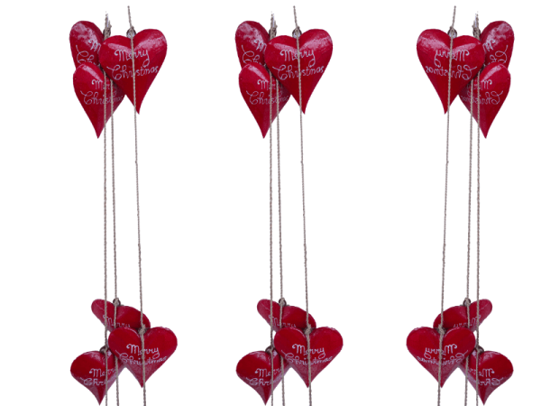 Hanging Wooden Love (5 pcs)