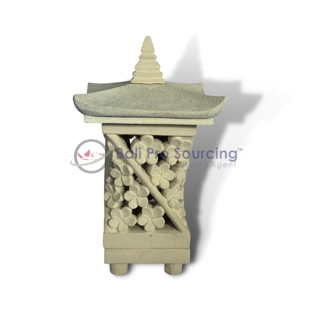 Japanese Lamp Jepun Carved