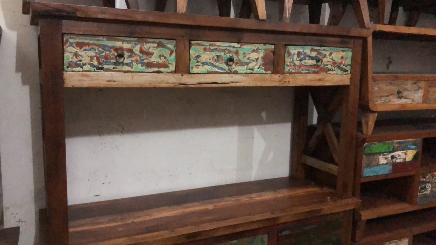 Large wooden Console table