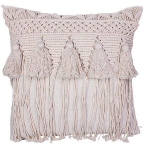 Macrame Pillow Cover with Tassel