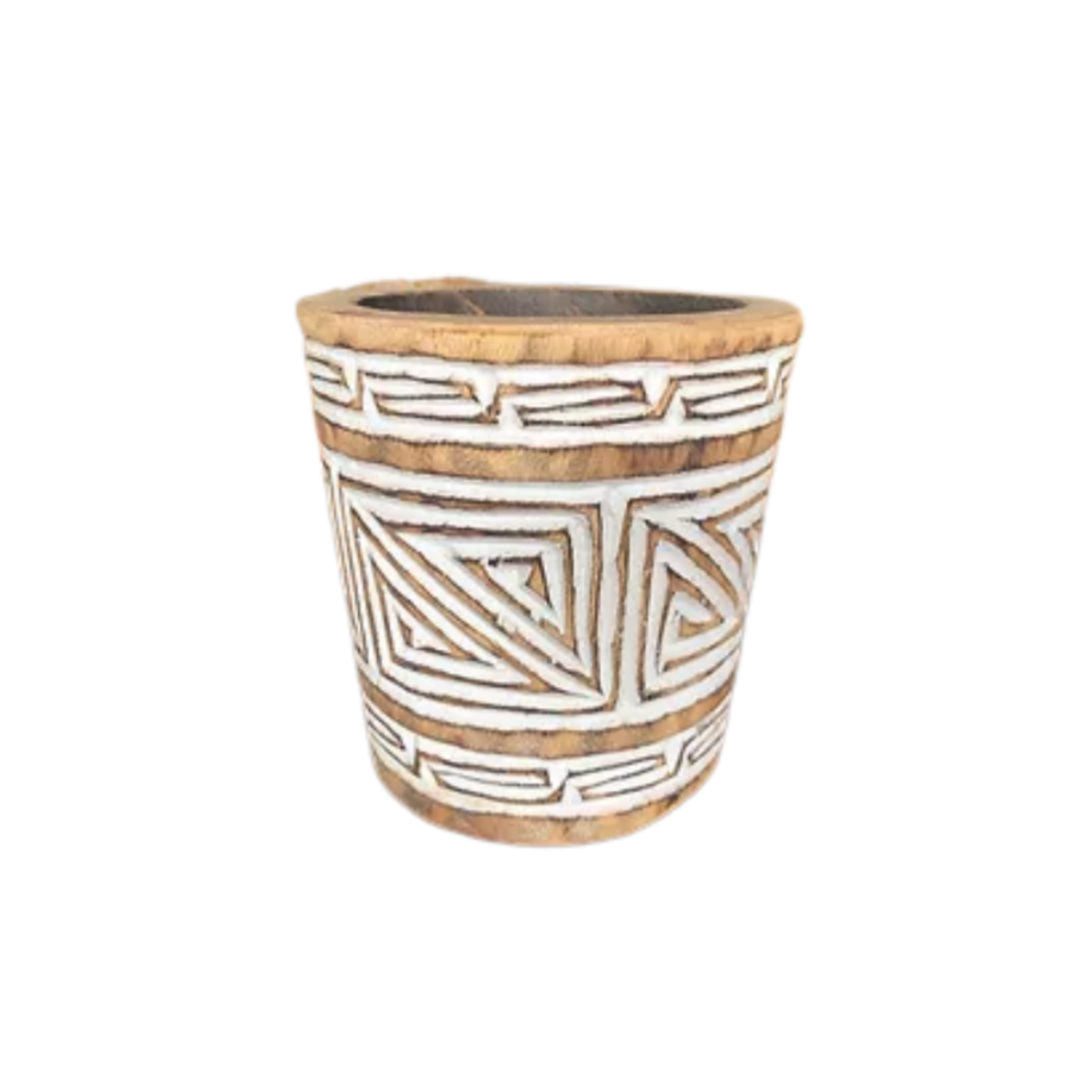 Palm Carved mug - Grand Mug sculpté en Palmier