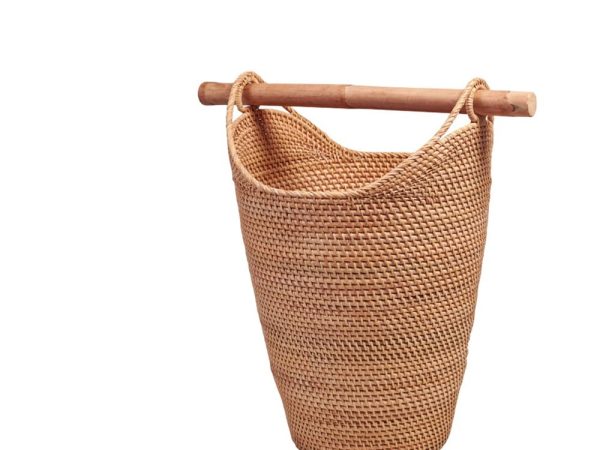 Panier en rotin transportable