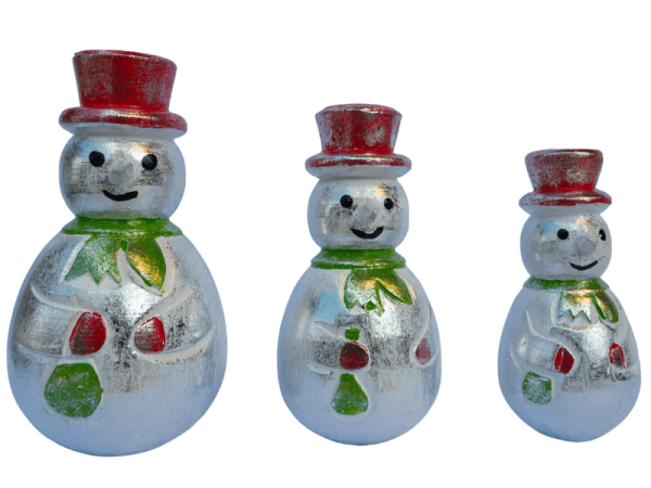 Set of 3 Wooden Snowman