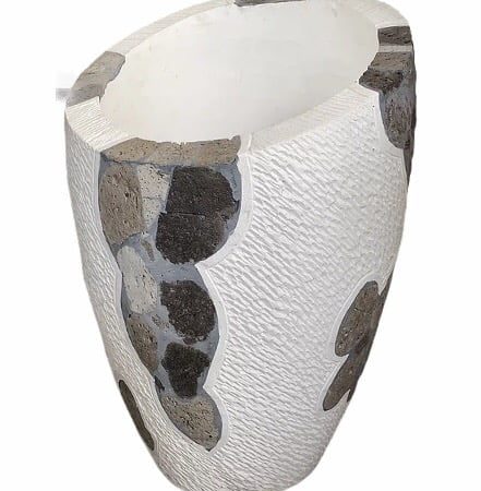 Striped Garden pot