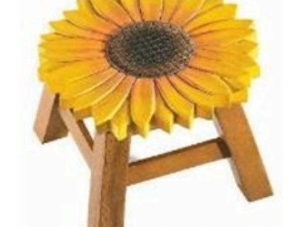 Sun Flower Wooden Chair Decoration