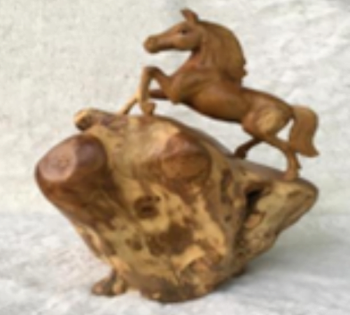 Take Root Single Horse Carving Arround