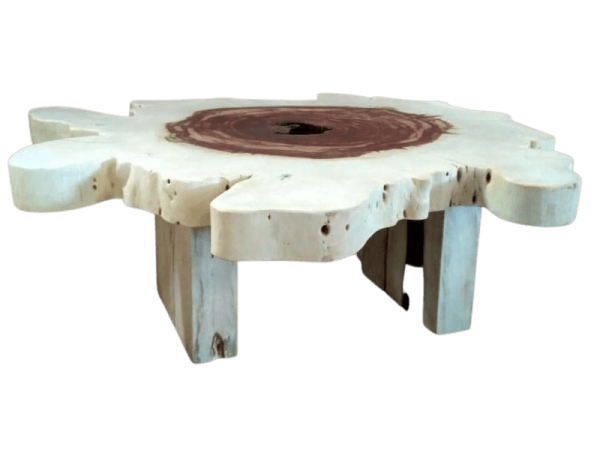 Tamarind wooden coffee table with wooden legs