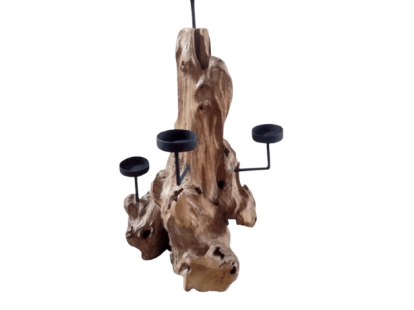 Teak wooden lamp - Non Candle