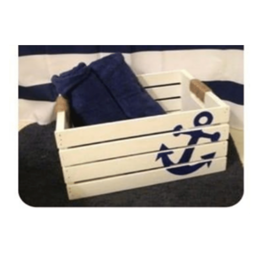 White Anchor Box Decoration